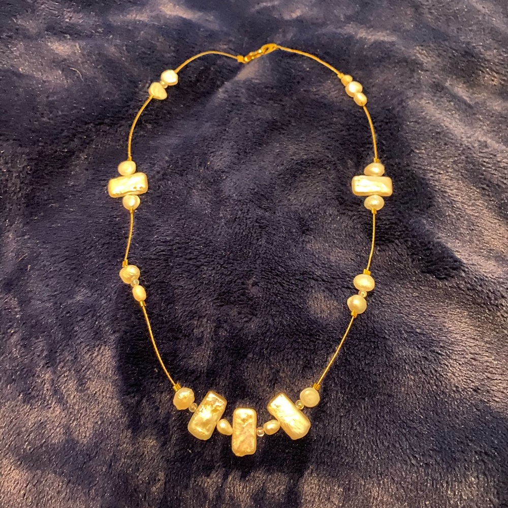 Handcrafted necklace and earring set